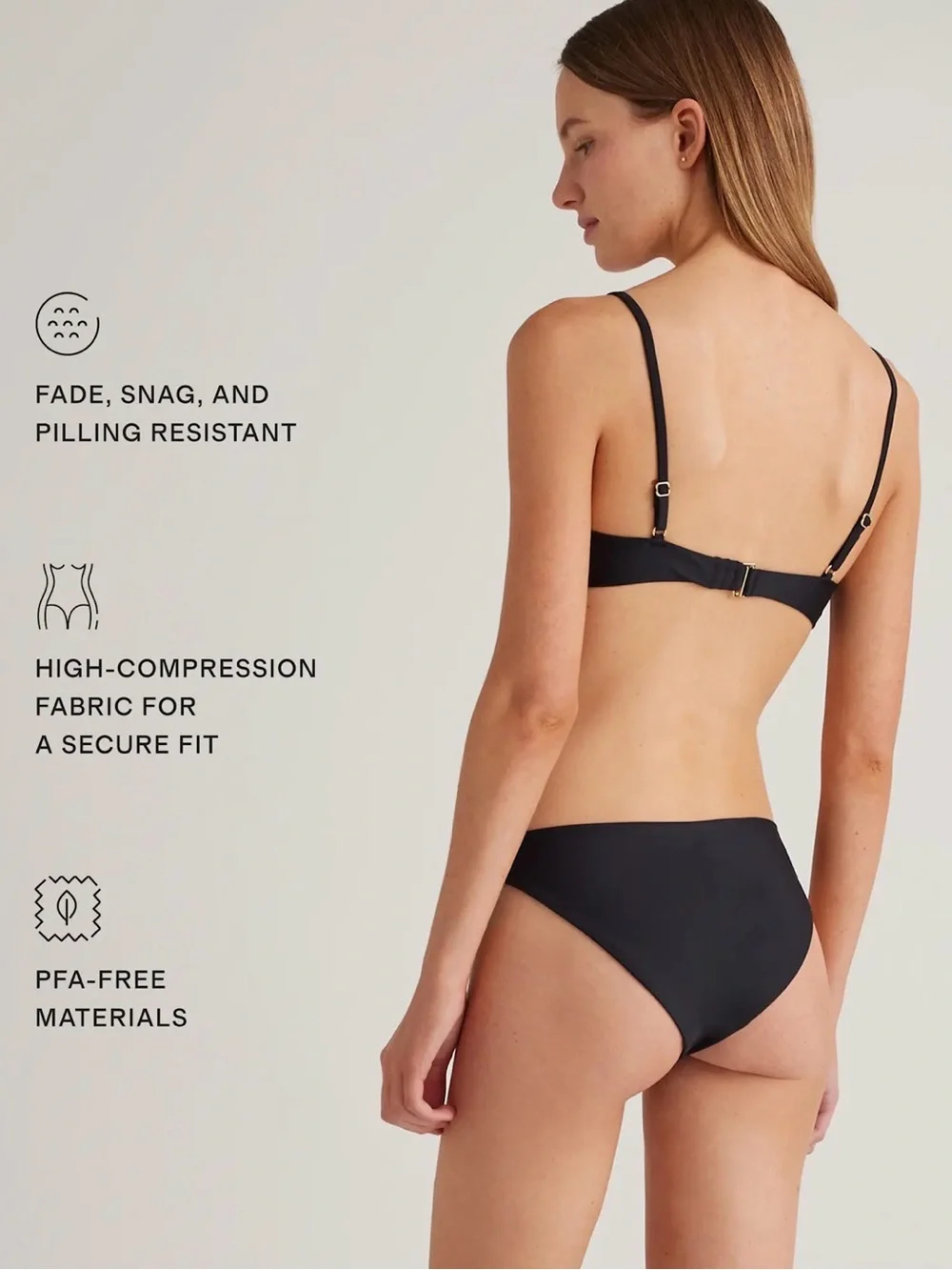 Quince Italian Low-Rise Bikini Bottom | Black | XS - Picture 5 of 5